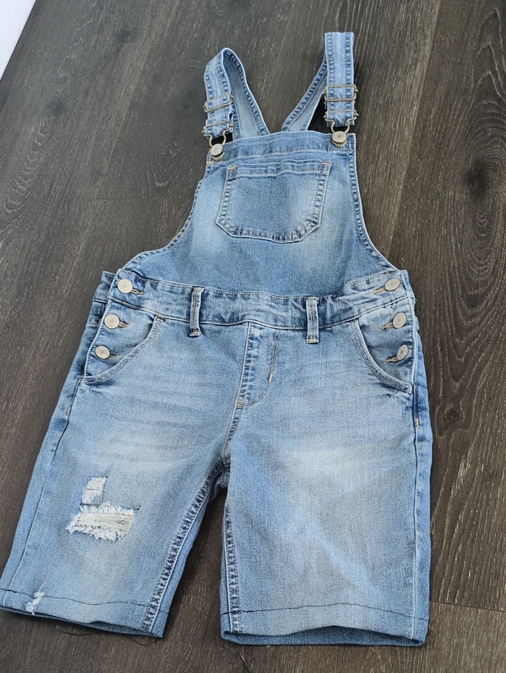 SO Light Blue Denim Short Overalls